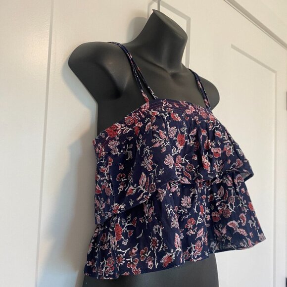 NWT Zara Floral Cami Shirt Crop Top Tank Size XS - Picture 3 of 7